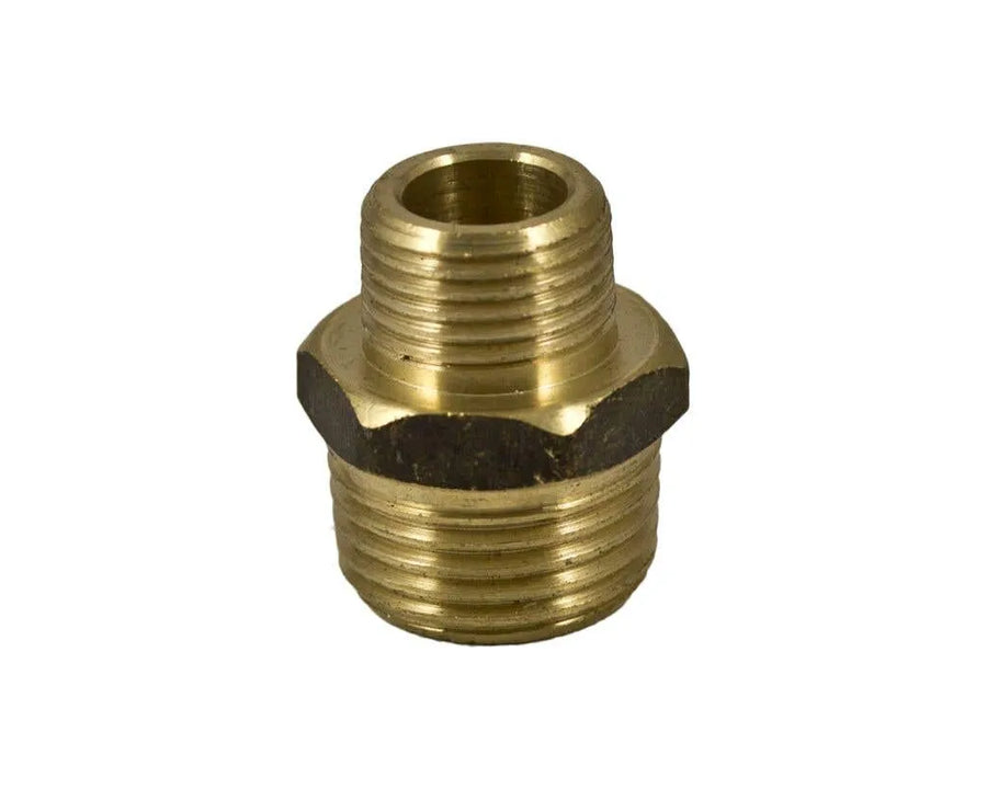Brasshards Nipple Hex Red Brass 10 x 6mm
