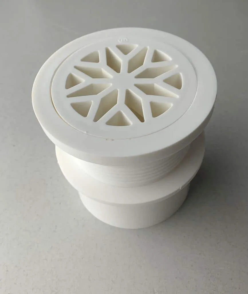 Brasshards Round Floor Grate White 50mm