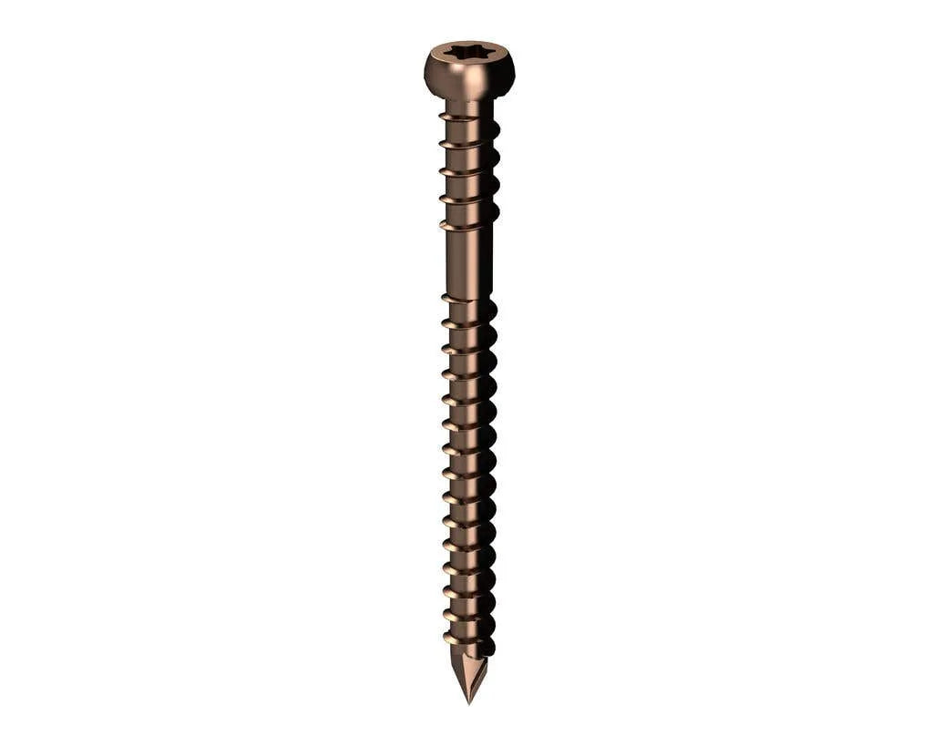 Bremick Decking Screw Trim Head Torx 20 Ultrafast Bronze 10g x 60mm - 100 Pack
