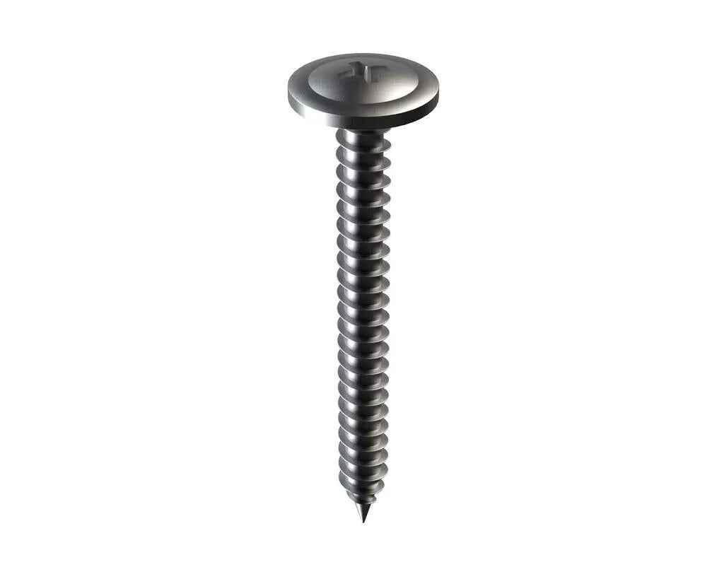 Bremick Screw Button Head Needle Point C3 Galv 8g x 30mm - 100 Pack