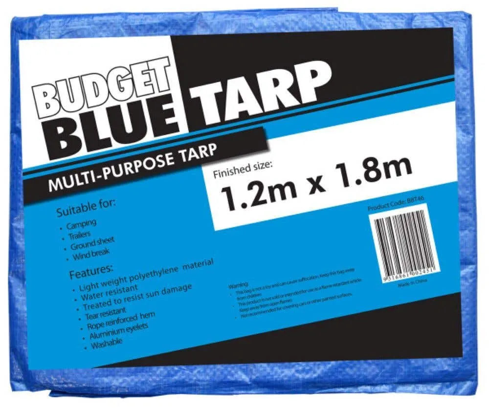 Budget Blue Multi-purpose Tarp 1.2 x 1.8m