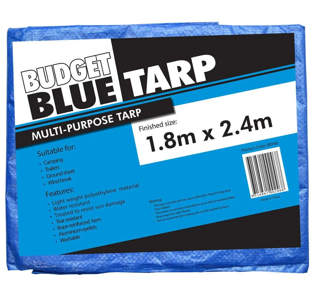 Budget Blue Tarp 1.8 x 2.4m