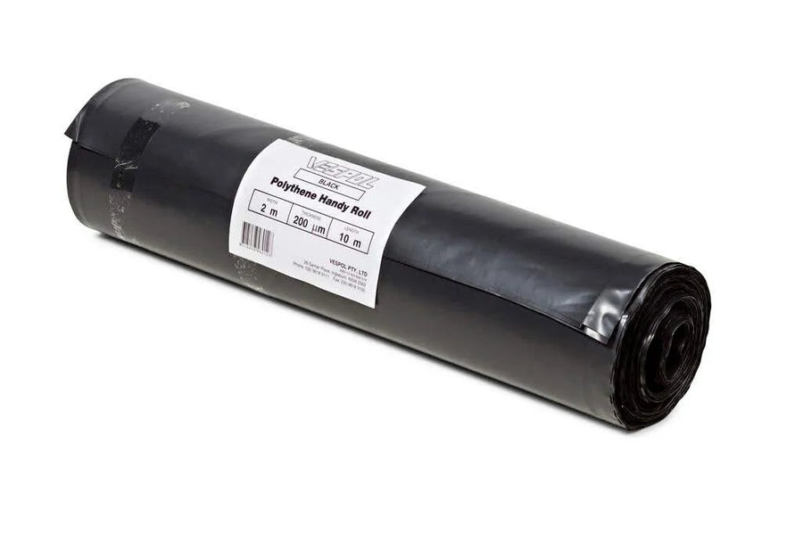 Builders Film Polythene 200um Black 2 x 10m