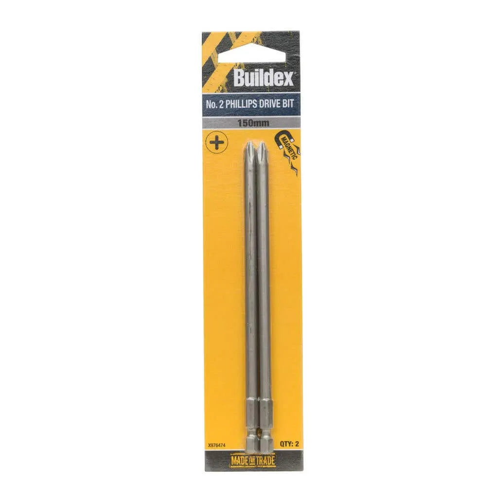 Buildex Bit Phillips No. 2 150mm - 2 Pack