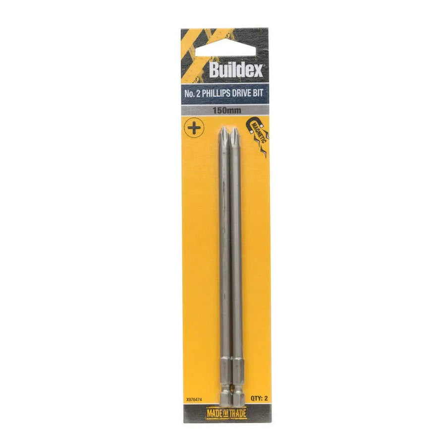 Buildex Bit Phillips No. 2 150mm - 2 Pack