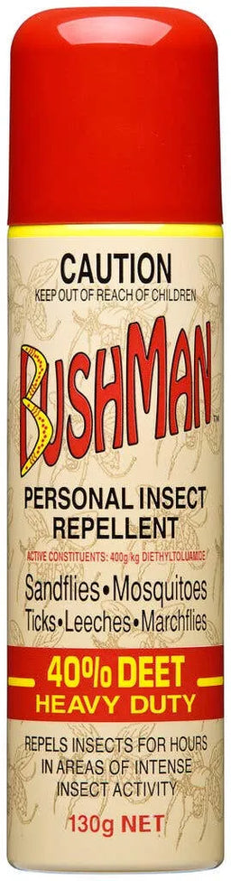 Bushman Ultra Aerosol 40% Deet Personal Insect Repellent 130g