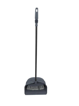 Buy Right Dustpan & Brush Long Handle with Teeth Grey
