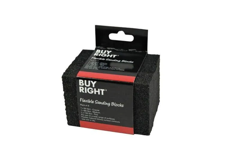 Buy Right Flexible Sanding Blocks - 3 Pack