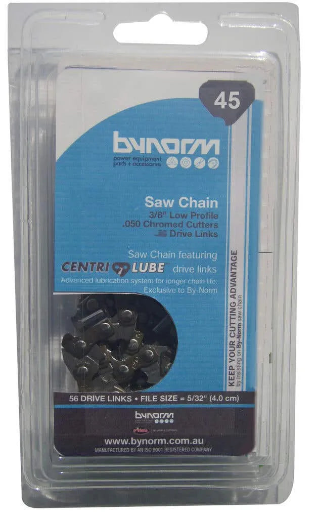 Bynorm Chainsaw Chain 3/8" Low Profile .050" 45 Drive Links
