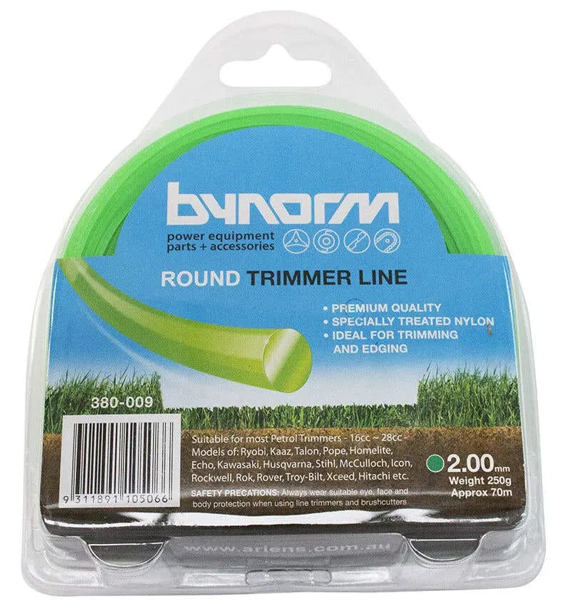 Bynorm Round Whipper Snipper Cord Green 2.00mm 250g