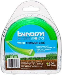 Bynorm Round Whipper Snipper Cord Green 2.00mm x 15m