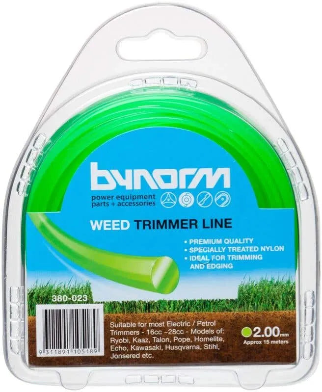 Bynorm Round Whipper Snipper Cord Green 2.00mm x 15m