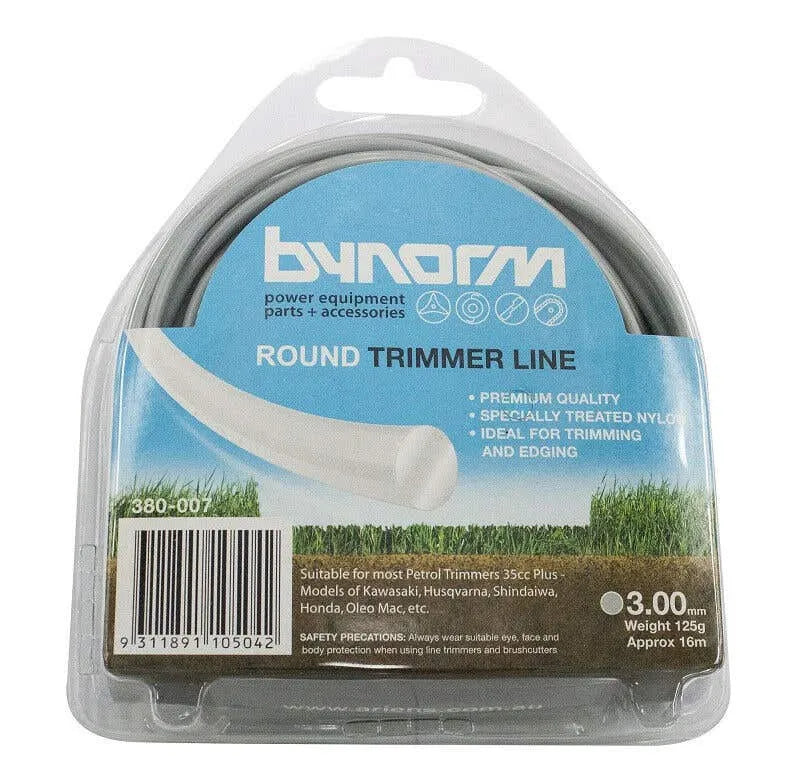 Bynorm Round Whipper Snipper Cord Grey 3.0mm 125g