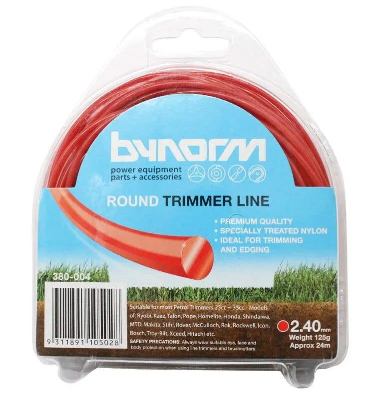 Bynorm Round Whipper Snipper Cord Red 2.4mm 125g