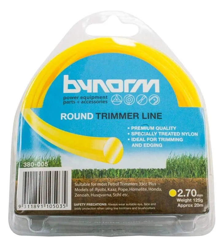 Bynorm Round Whipper Snipper Cord Yellow 2.7mm 125g