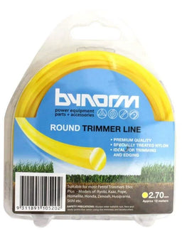 Bynorm Round Whipper Snipper Cord Yellow 2.7mm 500g