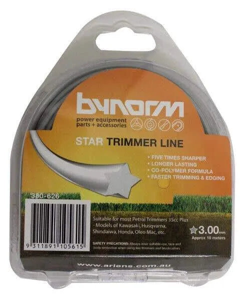 Bynorm Star Whipper Snipper Cord Grey 3.0mm x 10m