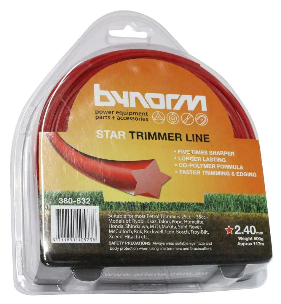 Bynorm Star Whipper Snipper Cord Red 2.4mm 500g