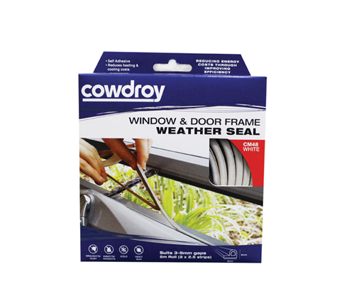 Cowdroy Window & Door Frame Weatherseal for for 2-3mm Gap 5m