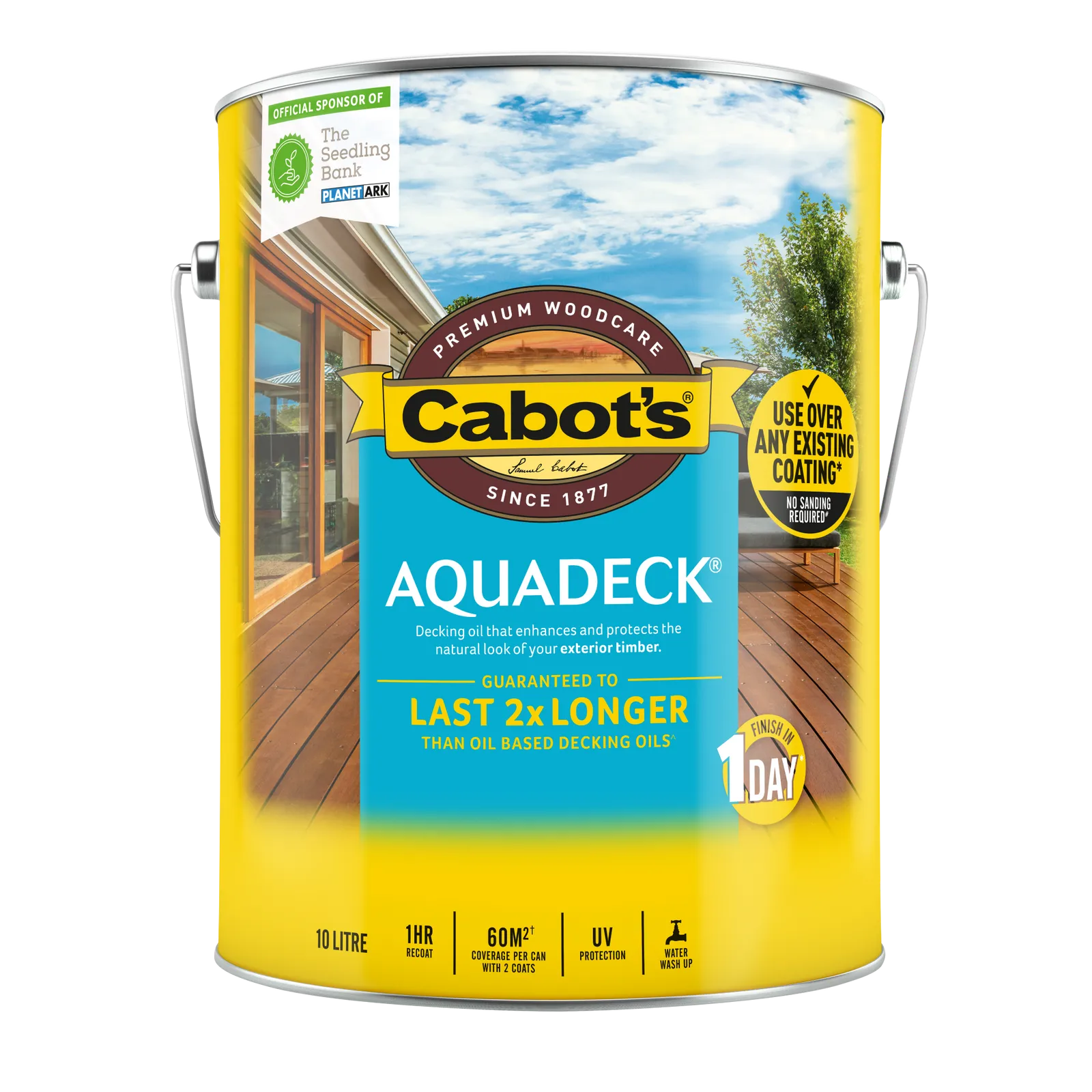 Cabot's 10L Jarrah Aquadeck Exterior Decking Oil