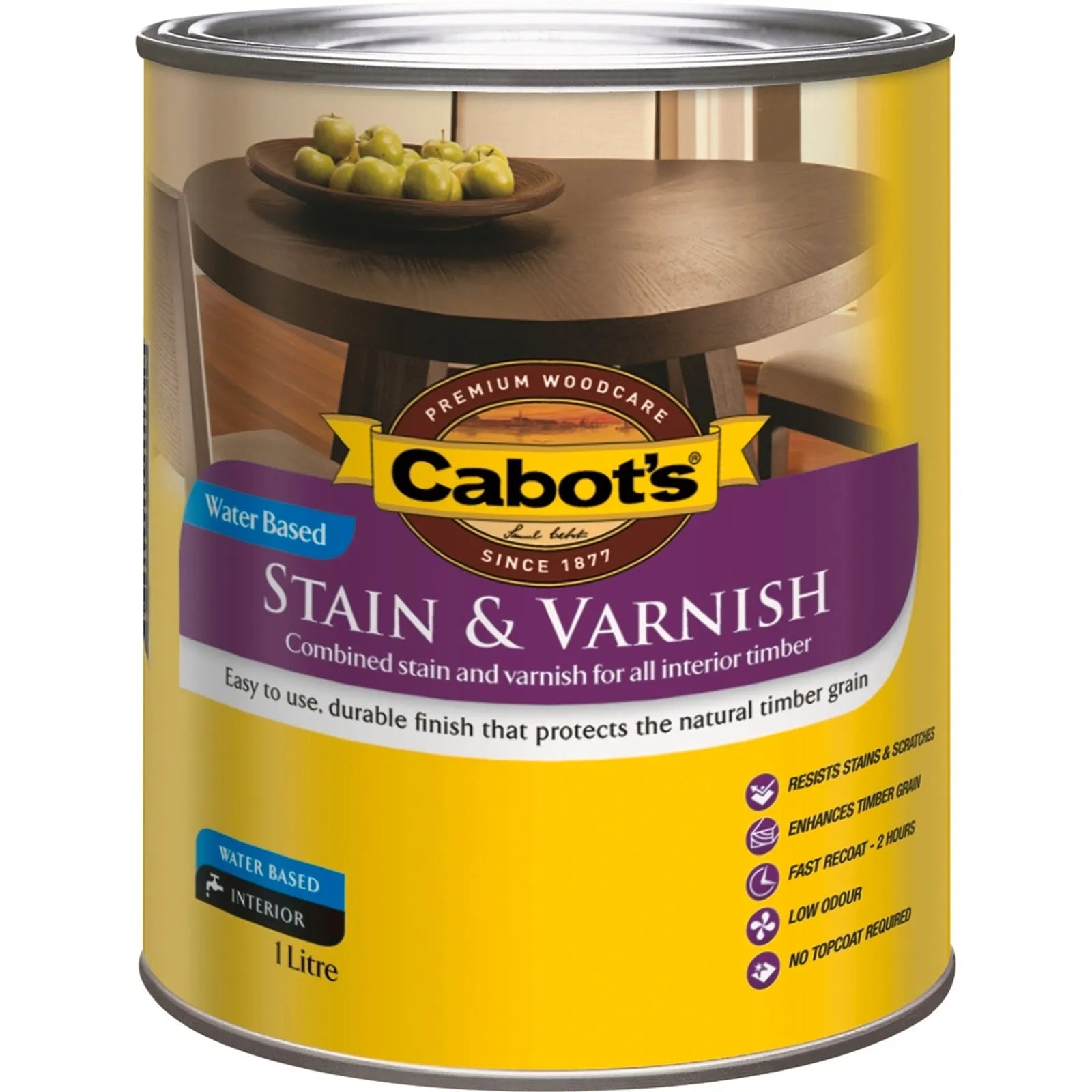 Cabot's 1L Water Based Stain & Varnish