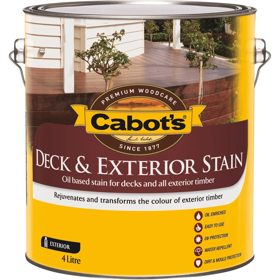 Cabot's 4L Deck & Exterior Merbau Oil Based Timber Stain