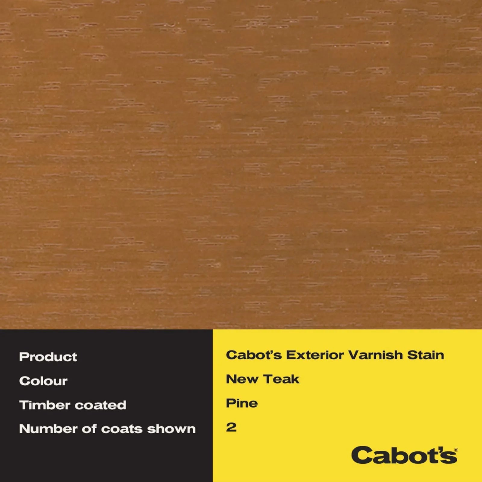 Cabot's 500ml Teak Exterior Varnish Stain