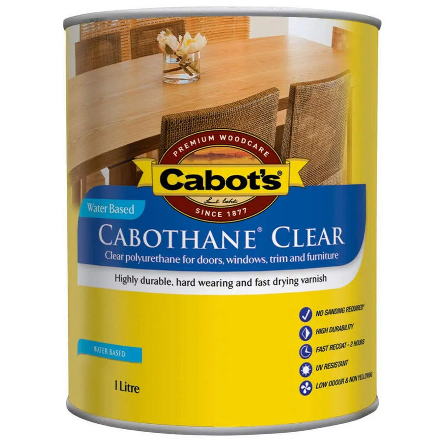 Cabot's Cabothane Water Based Matt Clear 1L