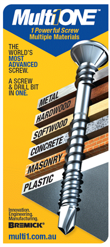 Bremick Screw MultiOne Countersunk Truss Head 20 B8 Coated 10G x 75mm 200 Pack