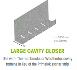 Weathertex Cavity Closer Large 20 x 1830mm