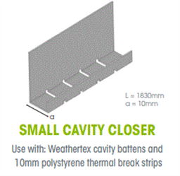 Weathertex Cavity Closer Small 10 x 1830mm
