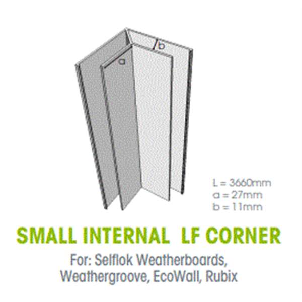 Weathertex Small Internal LF Aluminium Corner 3660mm