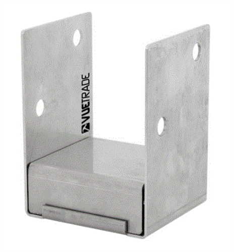 Post Support Bolt Down Galv Black 90mm Pryda Box 6