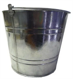 Bucket Galvanised 15L Queen Metal