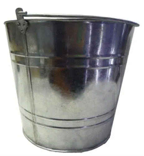 Bucket Galvanised 15L Queen Metal