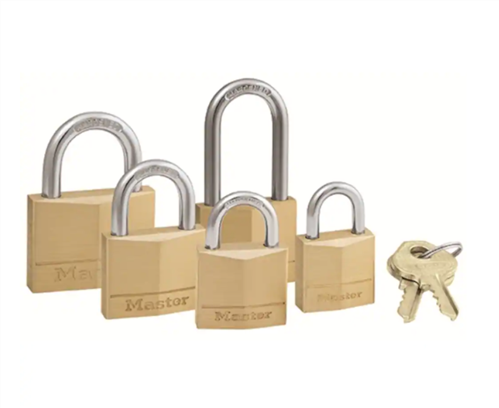Masterlock Padlock Brass (Diamond) 40mm 4Pk (Keyed Alike)