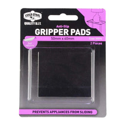 Cold Steel Gripper Pads Anti Slip Rubber Black 50 x 60mm - 2 Pack