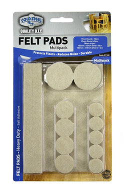 Cold Steel Heavy Duty Felt Pads Multipack Beige - 27 Pack