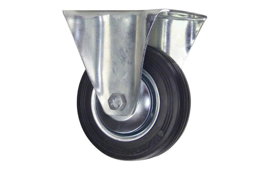 Cold Steel Rubber Fixed Castor Black 100mm