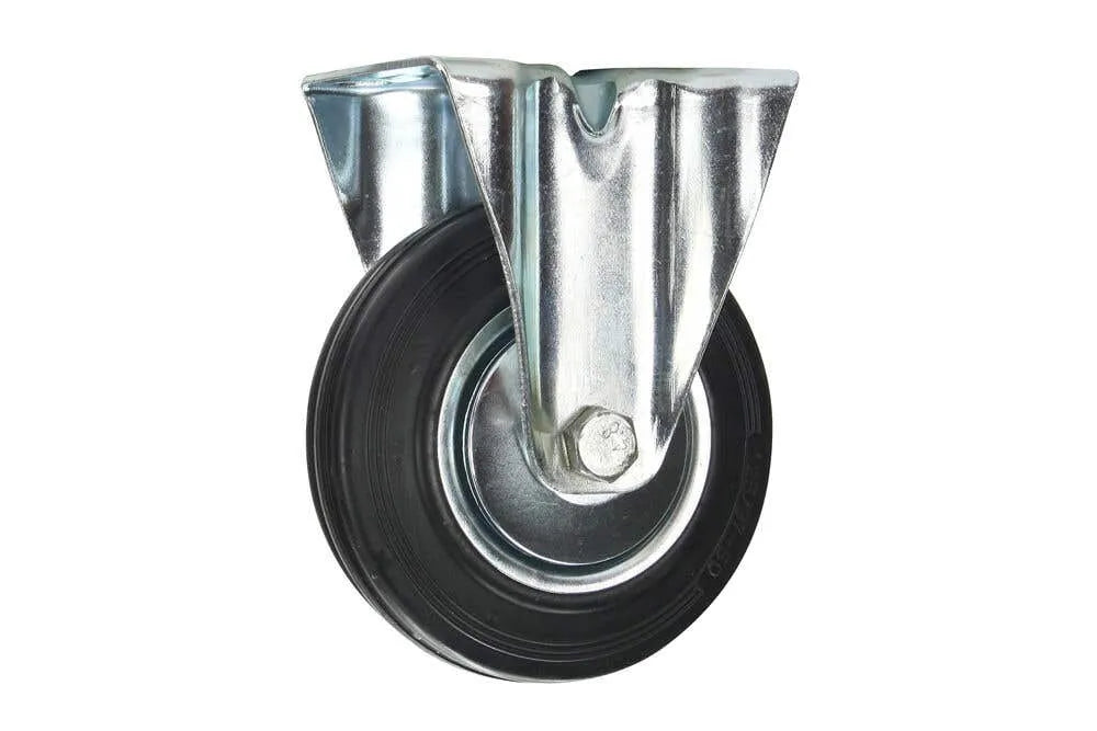 Cold Steel Rubber Fixed Castor Black 125mm