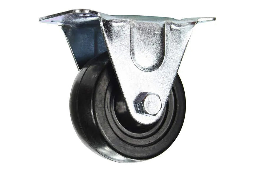 Cold Steel Rubber Fixed Castor Black 75mm