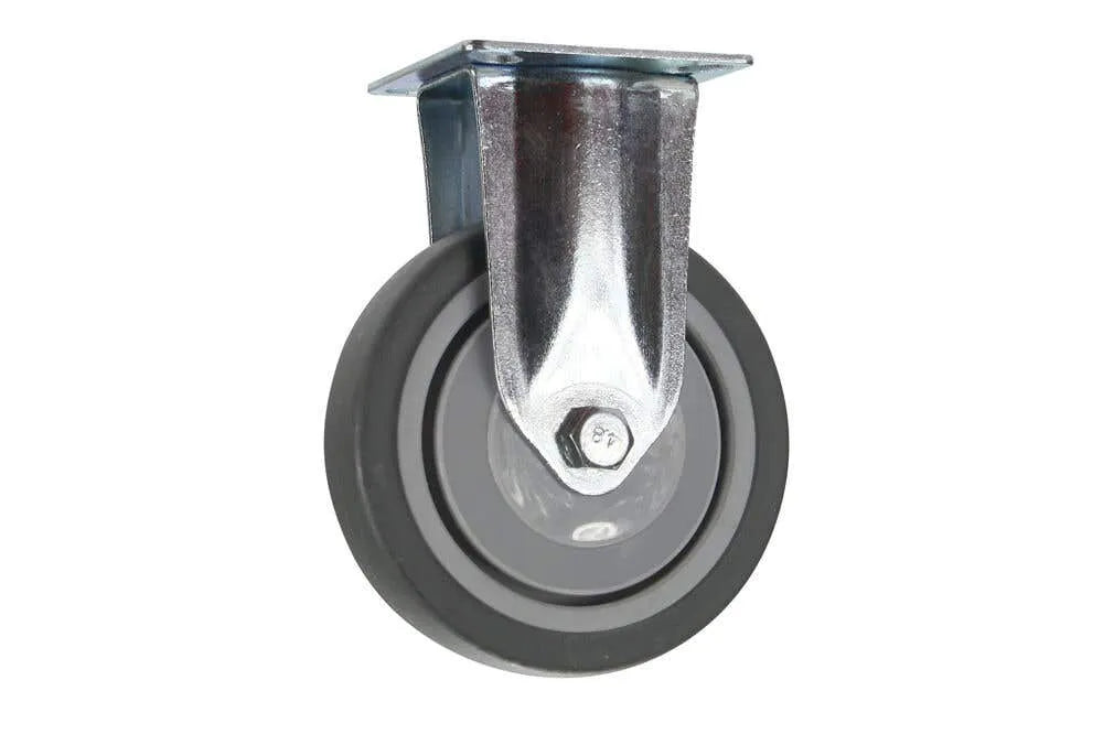 Cold Steel Rubber Fixed Castor Grey 100mm
