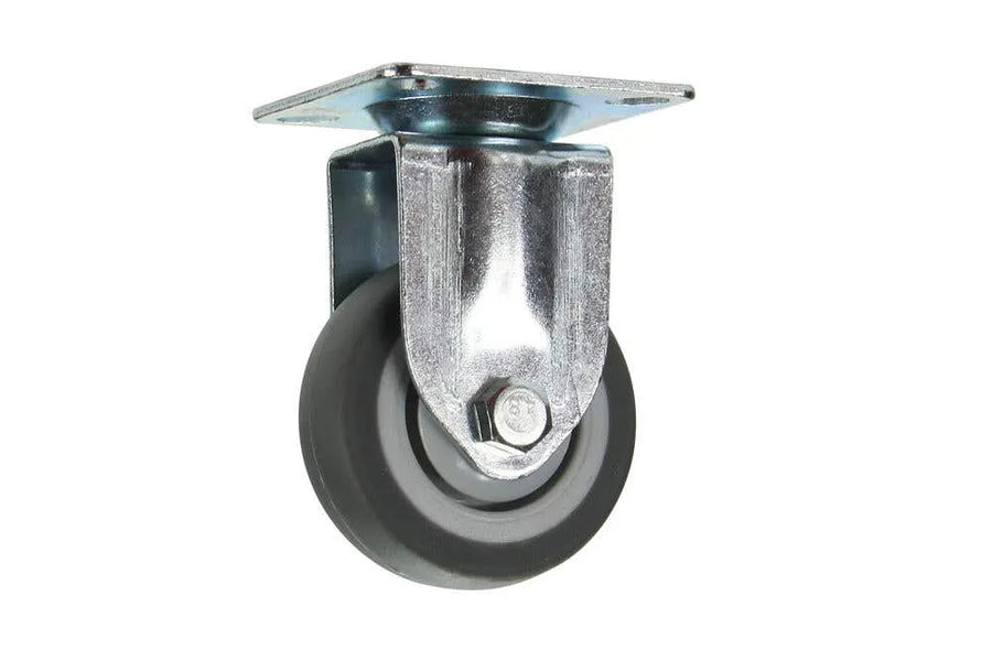 Cold Steel Rubber Fixed Castor Grey 50mm