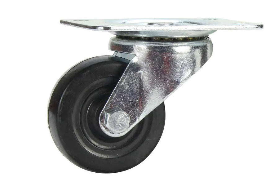 Cold Steel Rubber Swivel Castor Black 63mm