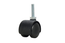 Cold Steel Twin Wheel Hooded 1/4" Thread Furniture Castor 30mm - 2 Pack