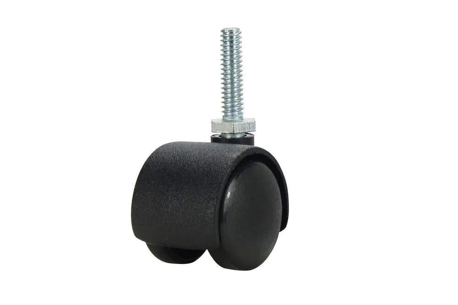 Cold Steel Twin Wheel Hooded 1/4" Thread Furniture Castor 30mm - 2 Pack