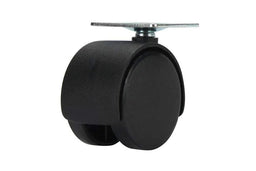 Cold Steel Twin Wheel Hooded Plate Furniture Castor 50mm - 2 Pack