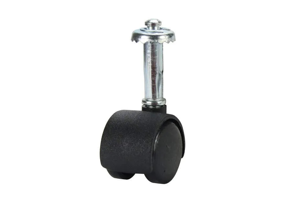 Cold Steel Twin Wheel Hooded Socket Furniture Castor 30mm - 2 Pack