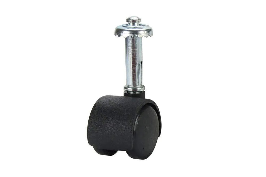 Cold Steel Twin Wheel Hooded Socket Furniture Castor 30mm - 2 Pack
