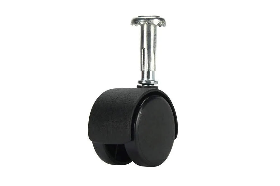 Cold Steel Twin Wheel Hooded Socket Furniture Castor 40mm - 2 Pack